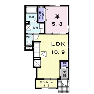 グレイスエイト【1階】の間取り