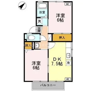 ファミールSAITO B【2階】の間取り