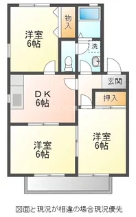 ハイカムールひまわり A棟【1階】の間取り