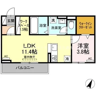 D-square四ツ谷【2階】の間取り