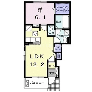 ラ・フォンテC【1階】の間取り