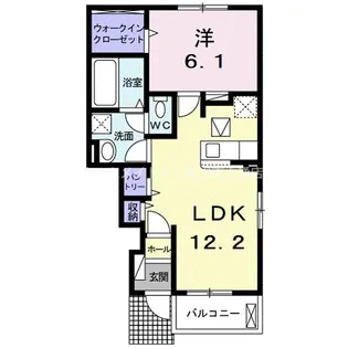ラ・フォンテC【1階】の間取り