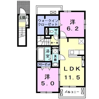 Lumiere Ⅱ【2階】の間取り