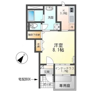 コンフォース流霞Ⅱ【1階】の間取り