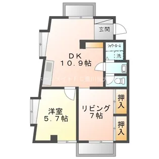 コーポ倉屋敷【201号室】の間取り