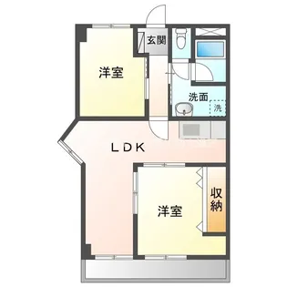 ライフ21SUWA【4階】の間取り