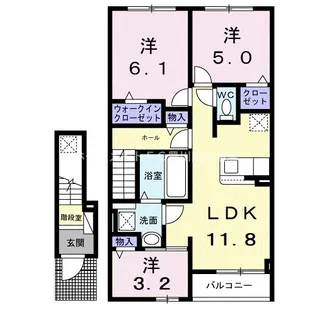 サニースクェア【2階】の間取り
