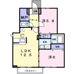 セレッソ八幡Ⅱ【1階】の間取り