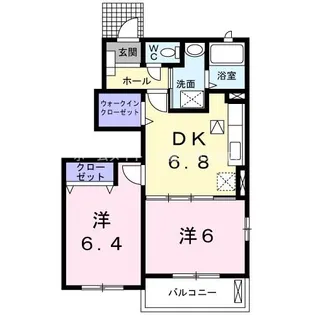 カルムA棟【1階】の間取り