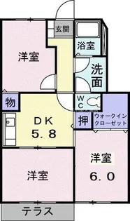 シャルマン桜C【101号室】の間取り