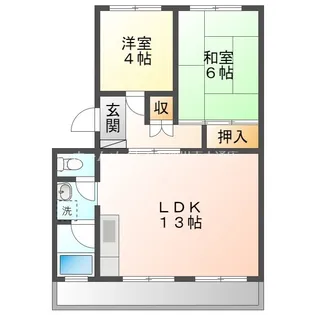 音羽ハイツ【105号室】の間取り