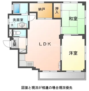 レジデンス城跡【2D号室】の間取り