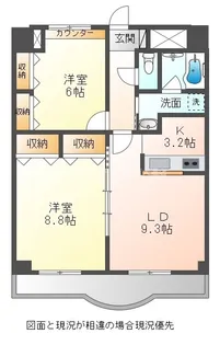 ランドマーク豊川【4階】の間取り