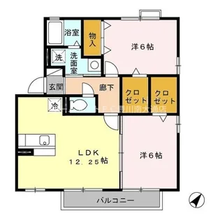 ウィルモア蔵子 B【2階】の間取り