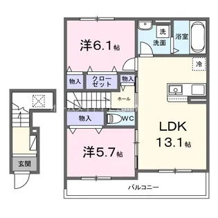 セレーノA【2階】の間取り