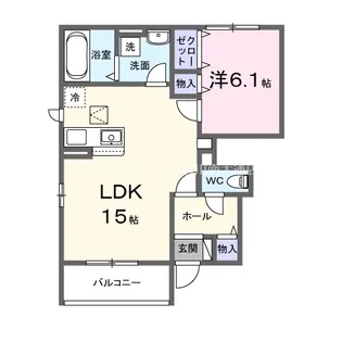セレーノB【1階】の間取り