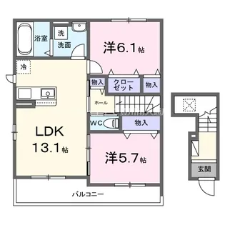 セレーノB【2階】の間取り