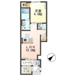 シュプリーム桜【1階】の間取り