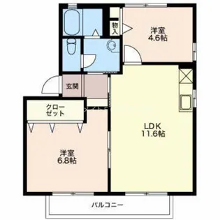 ファミーユ豊が丘B【2階】の間取り
