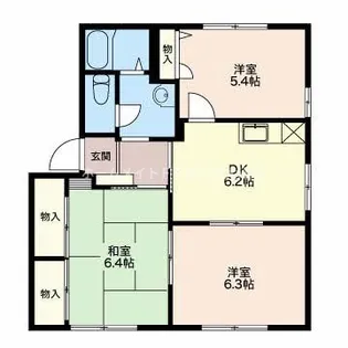 サンヴィレッジ西桜木B【1階】の間取り