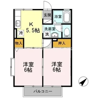 ファミールSAITO A【2階】の間取り
