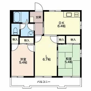 SSコーポ PAVO【2階】の間取り