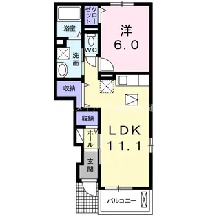 愛知県豊川市御油町一重薮【アパート】の間取り