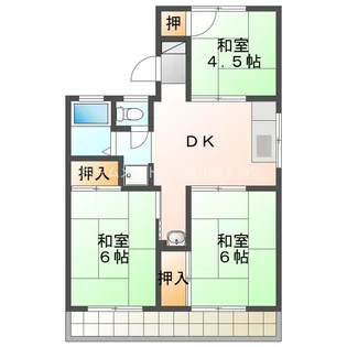 ハイツ河原D棟【101号室】の間取り