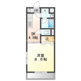 エクシード御油【3階】の間取り