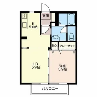 MastTown市田 B【1階】の間取り