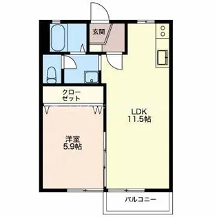 ボヌール一陽【2階】の間取り