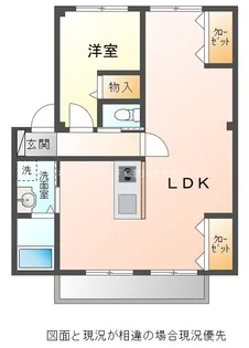 グランデージ大道 A棟【103号室】の間取り