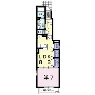 プリムローズ谷川A【103号室】の間取り