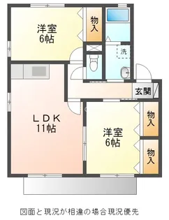 セジュール八幡【1階】の間取り