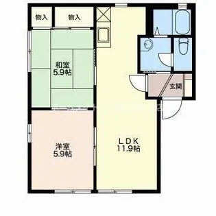 エトワール本野E【1階】の間取り