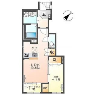 ニュークラリス【1階】の間取り
