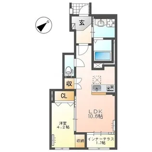 ニュークラリス【1階】の間取り