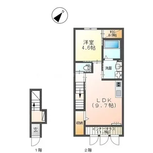 レジデンス牛久保【2階】の間取り