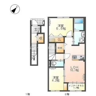 ニュークラリス【2階】の間取り