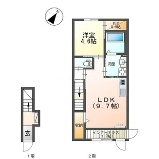 レジデンス牛久保【2階】の間取り