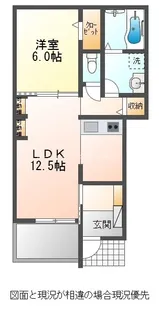 AFC RESIDENCE 豊川伊奈【1階】の間取り