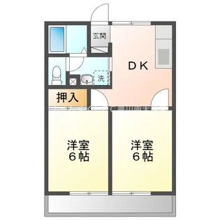 ユトリロ宮ノ西【2階】の間取り