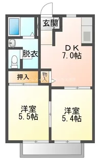 パークハイツ東宮 B【201号室】の間取り