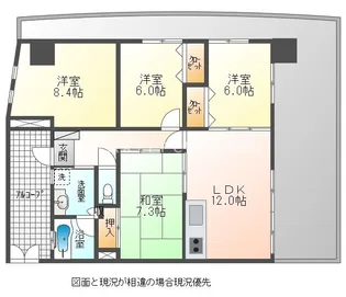 ロイヤルハイツ石黒【5階】の間取り