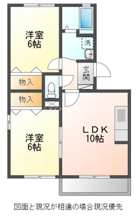 リヴェール後田 A棟【2階】の間取り