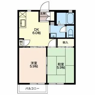 フレグランスいずみ【2階】の間取り