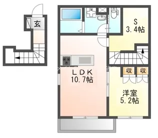 フォレストメゾン蔵子【203号室】の間取り