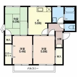 グリーンロード大堀A【2階】の間取り