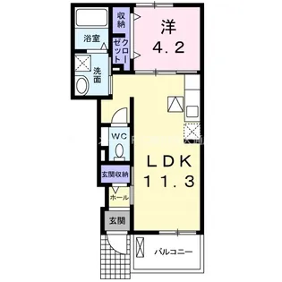 エアリー ヒル【1階】の間取り