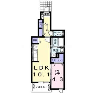 ポートクルーズTYM【1階】の間取り